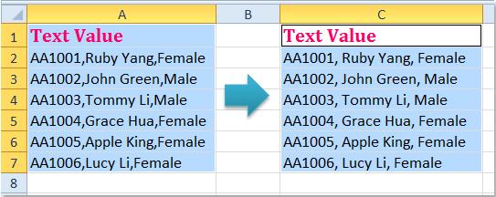 Hướng dẫn tạo khoảng cách sau dấu phẩy trong Excel